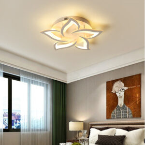 Lustra LED, cu Telecomanda, 3 Tipuri de Lumina, Intensitate Reglabila, 49W, Alb