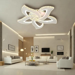 Lustra LED, Cu Telecomanda, 3 Tipuri De Lumina Plus Lumina RGB, Intensitate Reglabila, 76W, Alb