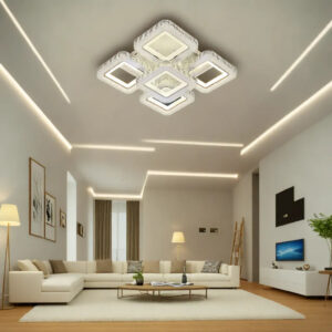 Lustra LED, Cu Telecomanda, 3 Tipuri De Lumina Plus Lumina RGB, Intensitate Reglabila, 84W, Alb