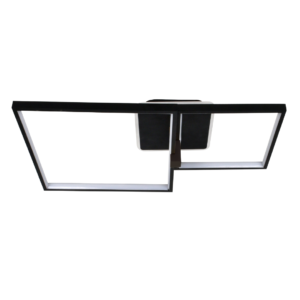 Lustra LED, Cu Telecomanda, 3 Tipuri De Lumina, Intensitate Reglabila, 75W, Negru