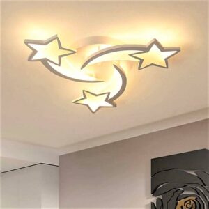 Lustra LED, cu Telecomanda, 3 Tipuri de Lumina, Intensitate Reglabila, 72W, Alb