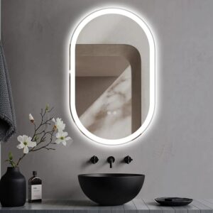 Oglinda Led si Touch cu Functie Dezaburire, 3 Tipuri de Lumina, 55x100 cm, J120-55100 Smack