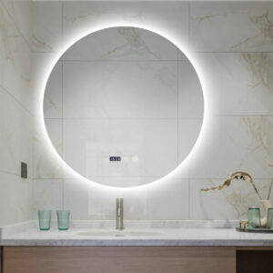 Oglinda LED si Touch, cu Functie Dezaburire si Ceas, 3 Tipuri De Lumina, 80 cm, J170-80 Smack