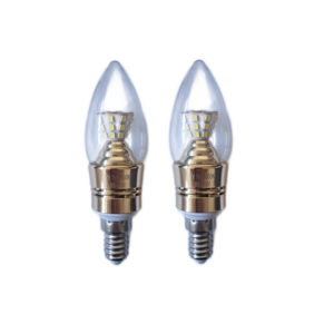Set 2 x Becuri LED RFAN, E14, Lumina Calda, 3000K, 7W