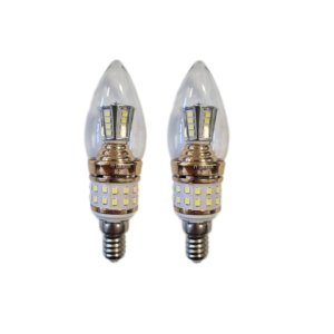 Set 2 x Becuri LED RFAN, E14, Lumina Calda, 3000K, 12W