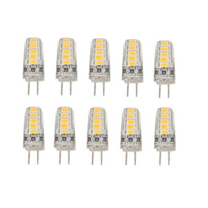 Set 10 x Becuri LED RFAN, G4, Lumina Calda, 3000K, 3W, 220V